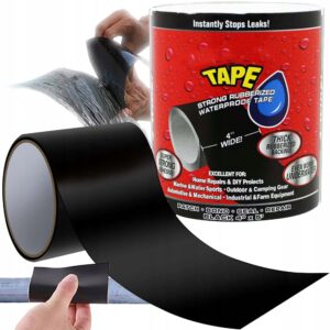 Banda Super Adeziva tip "FLEX TAPE" pentru repararea scurgerilor, rezistenta la apa, culoare neagra, dimensiune 150 x 10cm - Image 3