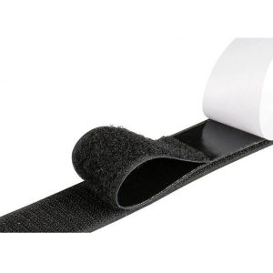 Banda Velcro autoadeziva, dimensiuni 30mm latime x 100cm lungime, culoare neagra - Image 3