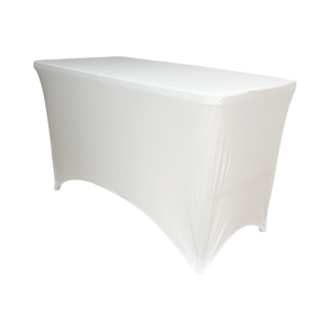 Husa pentru masa dreptunghiulara, culoare alba, elastica, dimensiune 120 x 60 x 74cm - Image 3