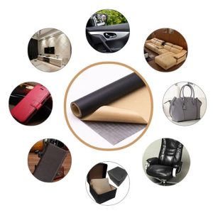 Piele Ecologica pentru reparatii, autoadeziva, dimensiune 50cm x 150 cm, culoare Bej, pentru canapele, genti, jachete, scaune auto, mobilier - Image 3