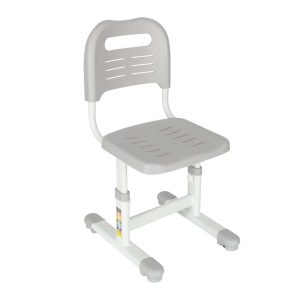 Set birou reglabil pentru copii cu scaun ergonomic, lampa LED USB, blat inclinabil, suport carti si organizator, 70 x 51 cm, culoare gri/alb, pentru scolari si prescolari - Image 10
