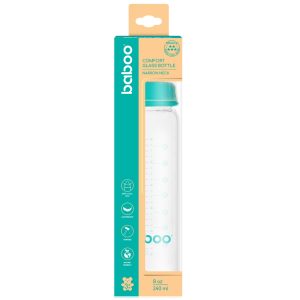 Biberon din Sticla Anticolici BABOO - Gat Stramt, 240 ml, 3 luni+ NEW - Image 5