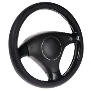 Set Auto Essential AVEX – 5 piese, Covorase Universale Mocheta + Husa Volan Piele Ecologica Perforata, Negru - Image 6
