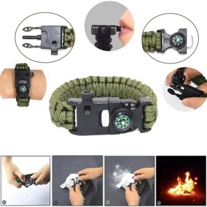 Kit complet de supravieturire 18-in-1 piese pentru camping, calatorii, offroad, ATV, SSV - Image 4