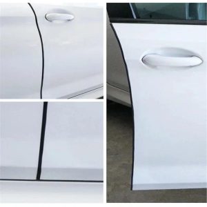 Cheder auto cu insertie din metal pentru protectie portiere, lungime 5m, culoare Negru - Image 4